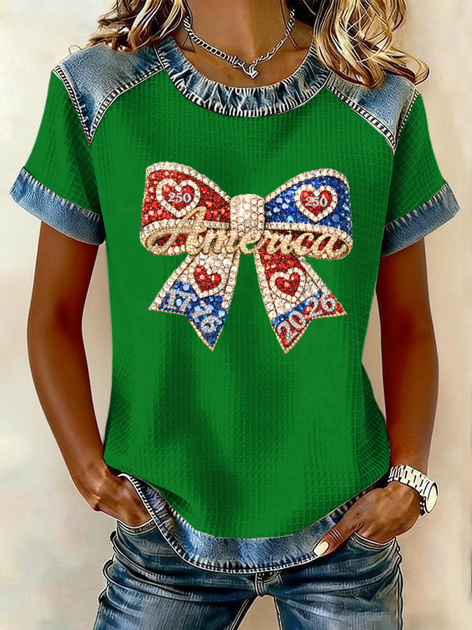 America 250th Anniversary Shirt USA Coquette Bow 1776 2026 Merch Patriotic Gifts For Her