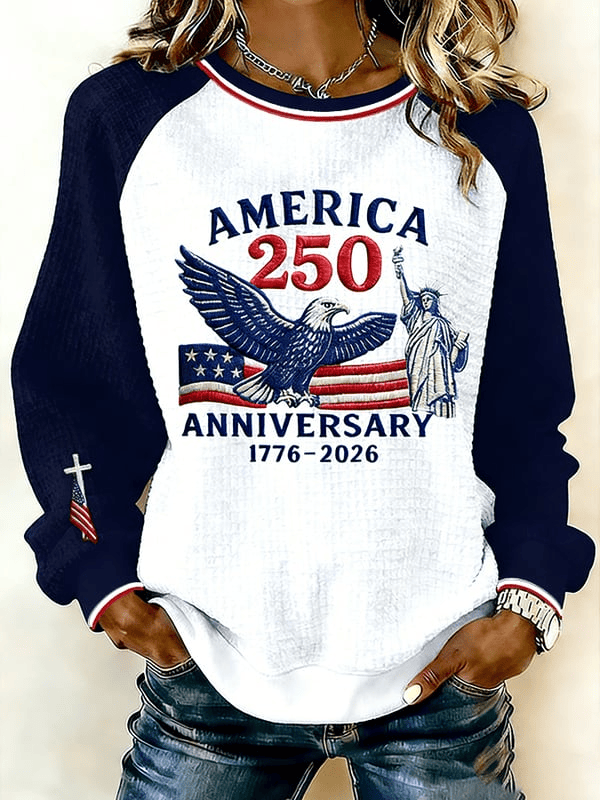 America 250th Anniversary Sweatshirt 1776 2026 Faith Cross Apparel Patriotic Gifts For Her