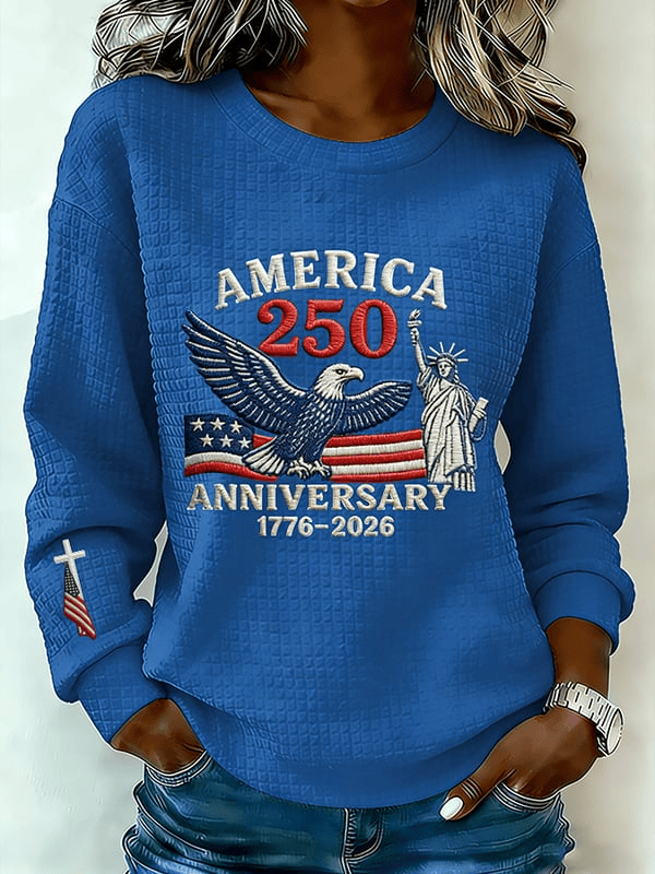 America 250th Anniversary Sweatshirt 1776 2026 Faith Cross Vintage Apparel Patriotic Gifts