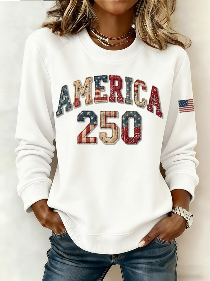 America 250th Anniversary Sweatshirt 1776 2026 Merch Commemorative Gifts For Her