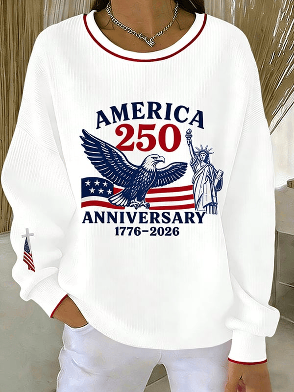 America 250th Anniversary Sweatshirt Faith Cross 1776 2026 Apparel Unique Patriotic Gifts