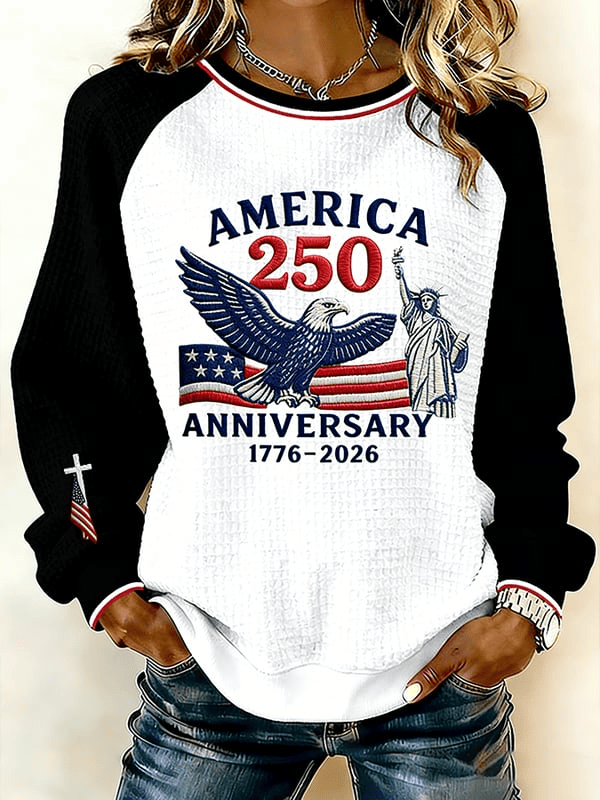 America 250th Anniversary Sweatshirt Faith Cross 1776 2026 Clothing Patriotic Presents