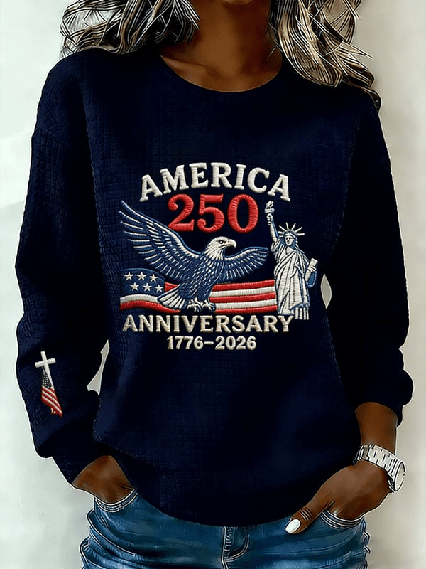 America 250th Anniversary Sweatshirt Vintage 1776 2026 Faith Cross Apparel Patriotic Gift Ideas