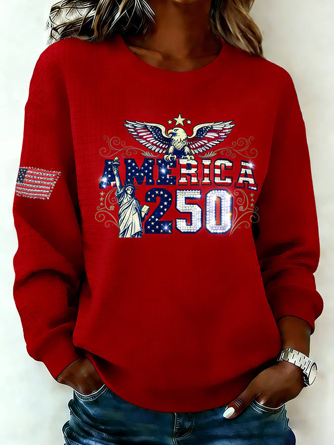 America 250Th Anniversary Sweatshirt Womens Patriotic Shirts 4Th Of July Apparel Mom Gifts