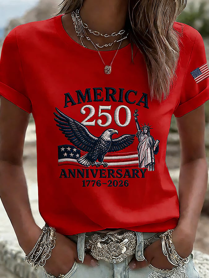 America 250th Anniversary T-Shirt 1776 2026 Fourth Of July Clothing Unique Patriotic Gifts