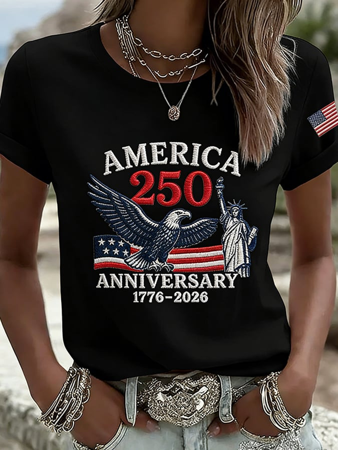 America 250th Anniversary T-Shirt 1776 2026 Womens Patriotic Shirts Gifts For Sisters