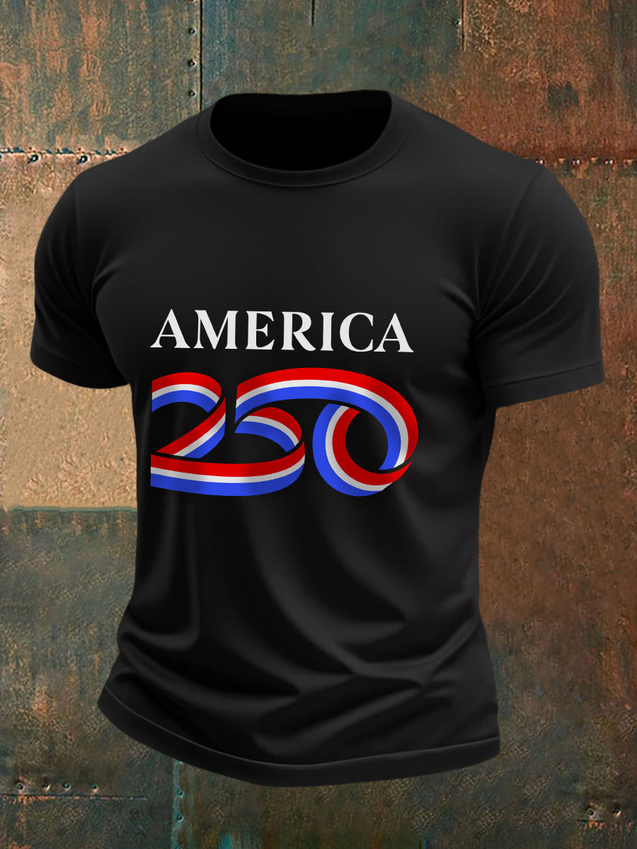 America 250th Anniversary T-Shirt Patriotic Anniversary Tee Commemorative Gifts For Men