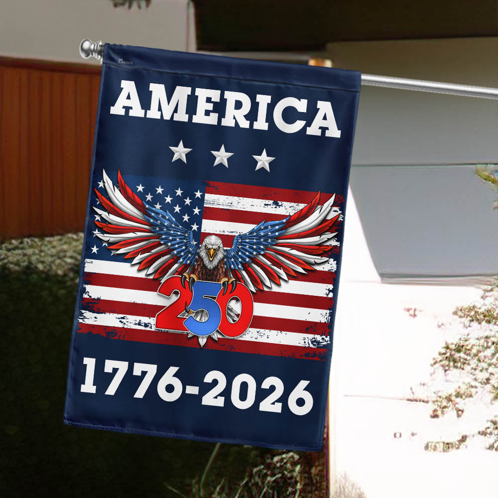 America 250th Anniversary United States Semiquincentennial 1776 2026 Patriotic Eagle Flag