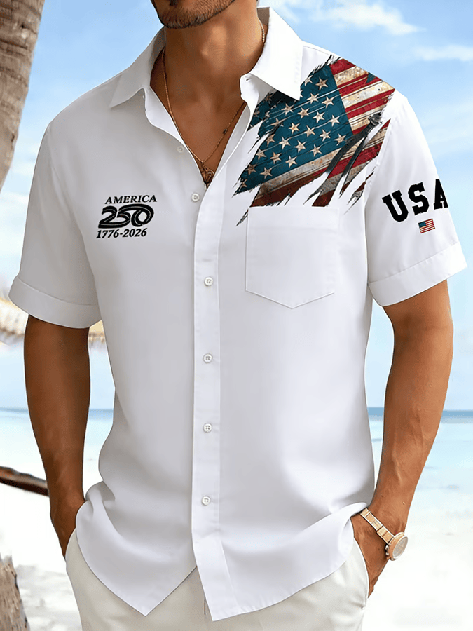 America 250th Anniversary USA Eagle Hawaii Shirt Patriotic Casual Top Best Gift For Friends