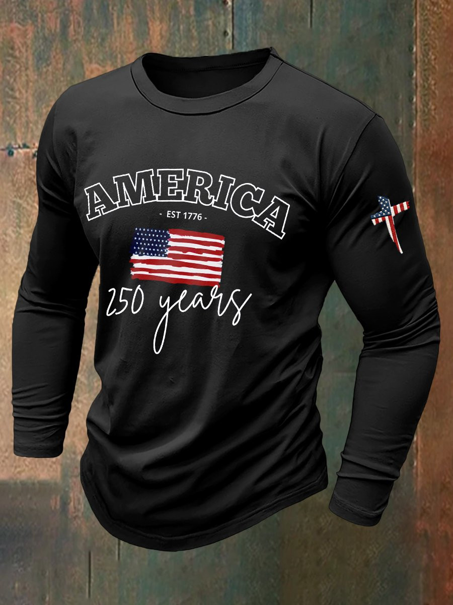 America 250th Anniversary We The People Long Sleeve T-Shirt 1776 2026 4Th Of July Clothing Men's