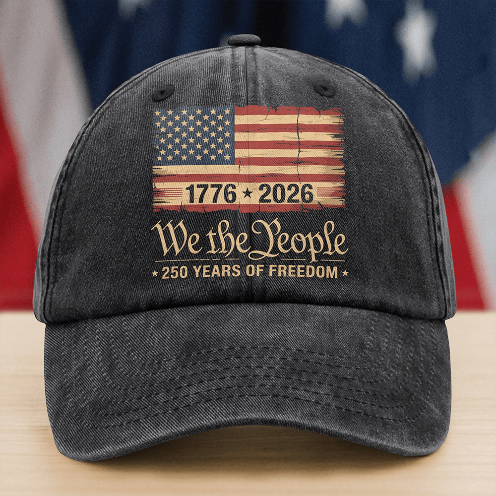 America 250th Birthday US Flag Hat 250 Years We The People Baseball Cap Fourth Of July Gift Ideas