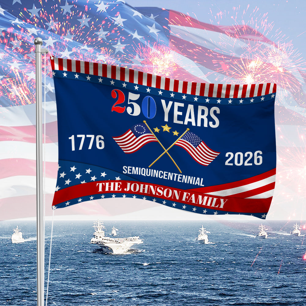America 250th Semiquincentennial Anniversary House Flag America 250 Merchandise Patriotic Gift Ideas