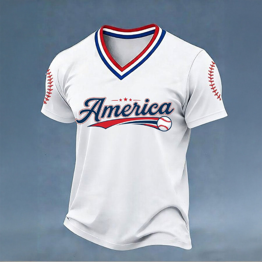 America Baseball Team V-Neck Shirt 2026 World Baseball Classic Clothes Present For Fans