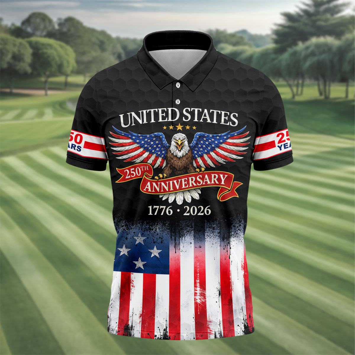 America Celebrates 250Th Anniversary Polo Shirt US Bald Eagle Apparel Patriotic Gifts For Brother