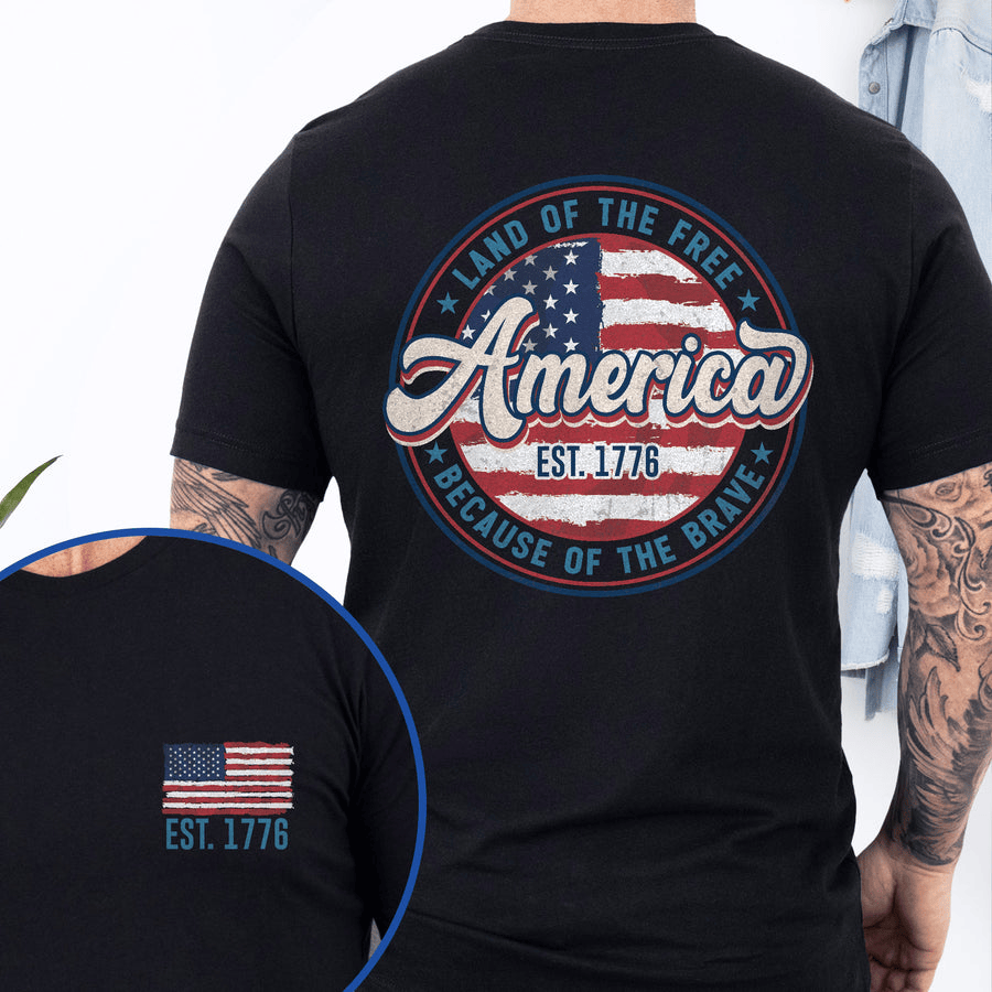 America Est. 1776 Land Of The Free Because Of The Brave T-Shirt