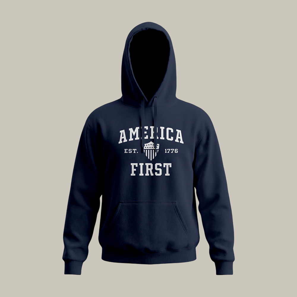America First Est 1776 Hoodie Political Commentary Nick Fuentes Merch Father's Day Gift For Husband