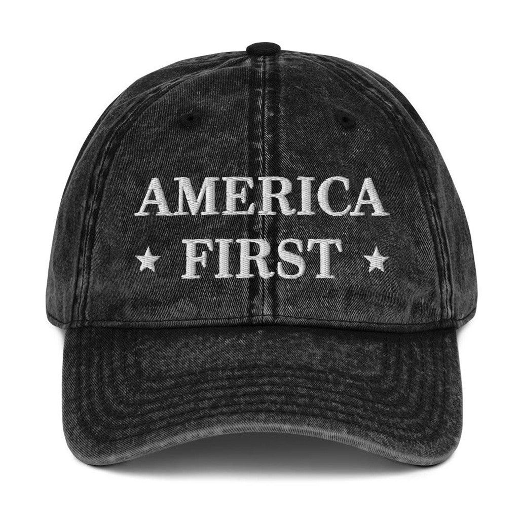 America First Hat Embroidered Patriotic Hat Best Gifts For Dad America First Hat Embroidered Patriotic Hat Best Gifts For Dad