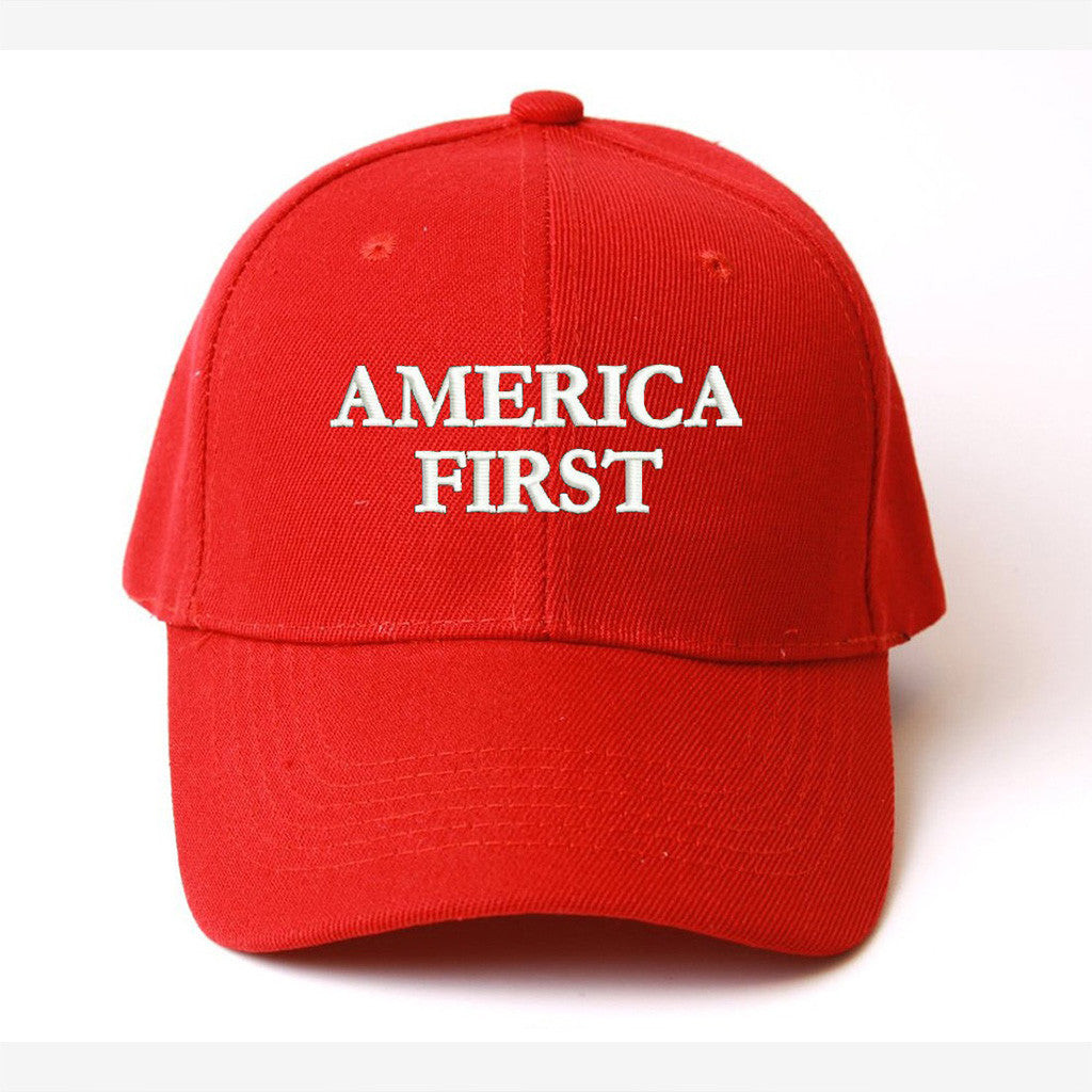 America First Hat Embroidered Red USA Patriotic Hat Gifts For Dad America First Hat Embroidered Red USA Patriotic Hat Gifts For Dad