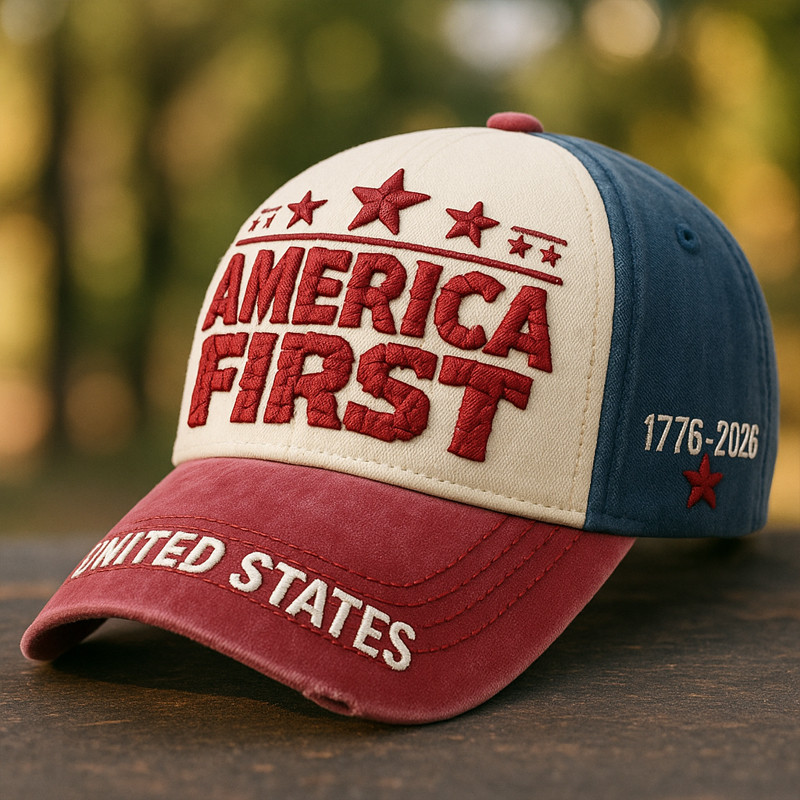 America First Print Hat 1776 2026 United States Patriotic Merch Patriotic Christmas Gifts