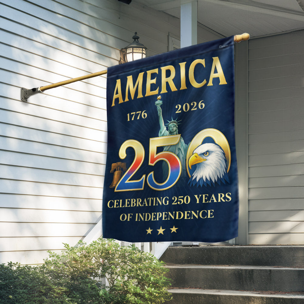 America Flag 250th Anniversary Semiquincentennial Canvas Flag For Patriotic Decor
