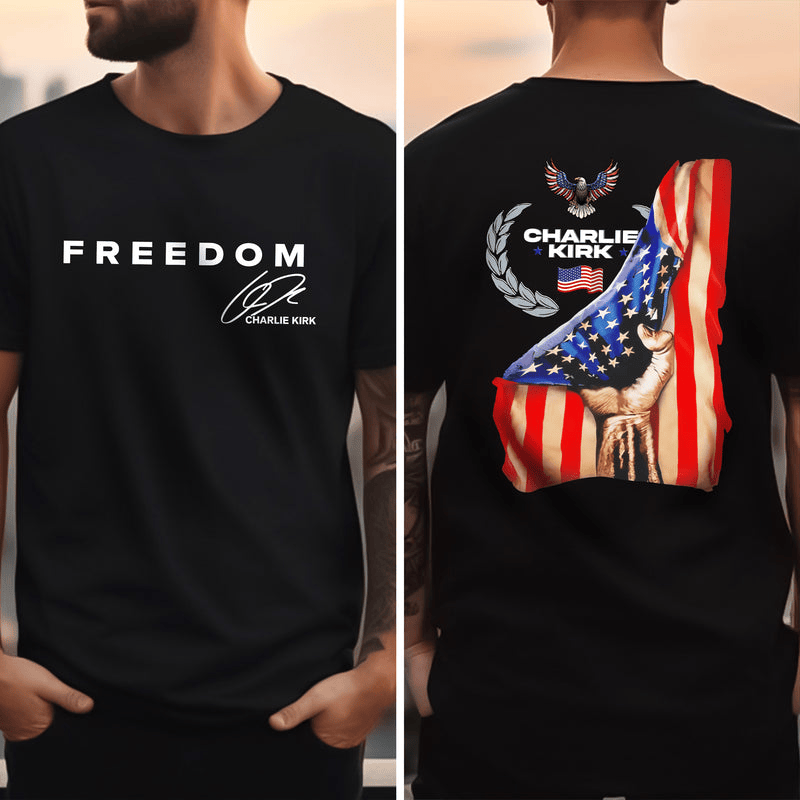America Flag Charlie Kirk Shirt A True Patriot T-Shirt Charlie Kirk Tee Gift for Supporters