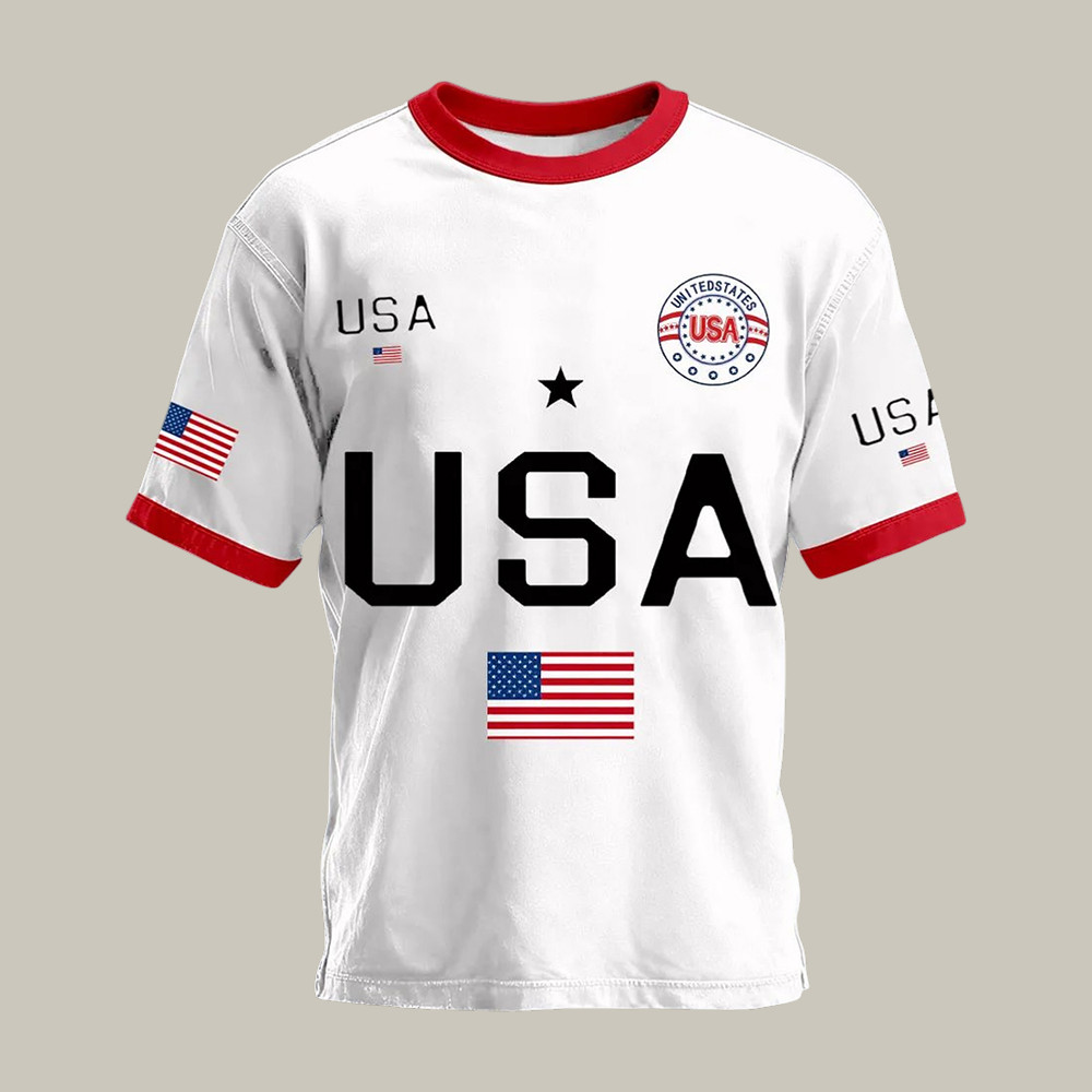 America Flag Patriotic T-Shirt America's Birthday Clothing Line July 4 Gift