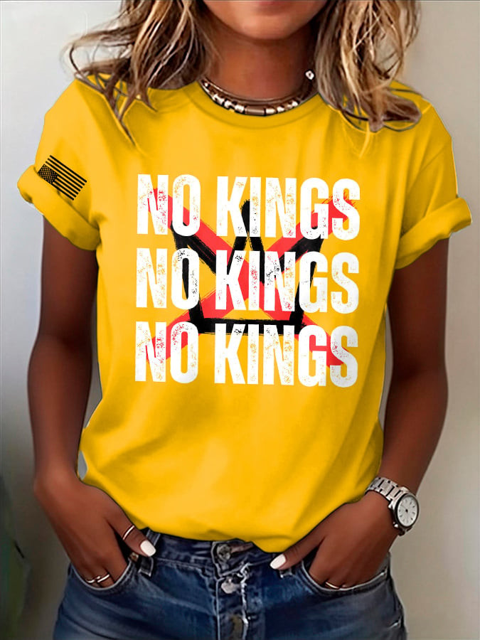America Has No Kings T Shirt Patriotic Protest Movement Apparel Gift For Democracy Supporters