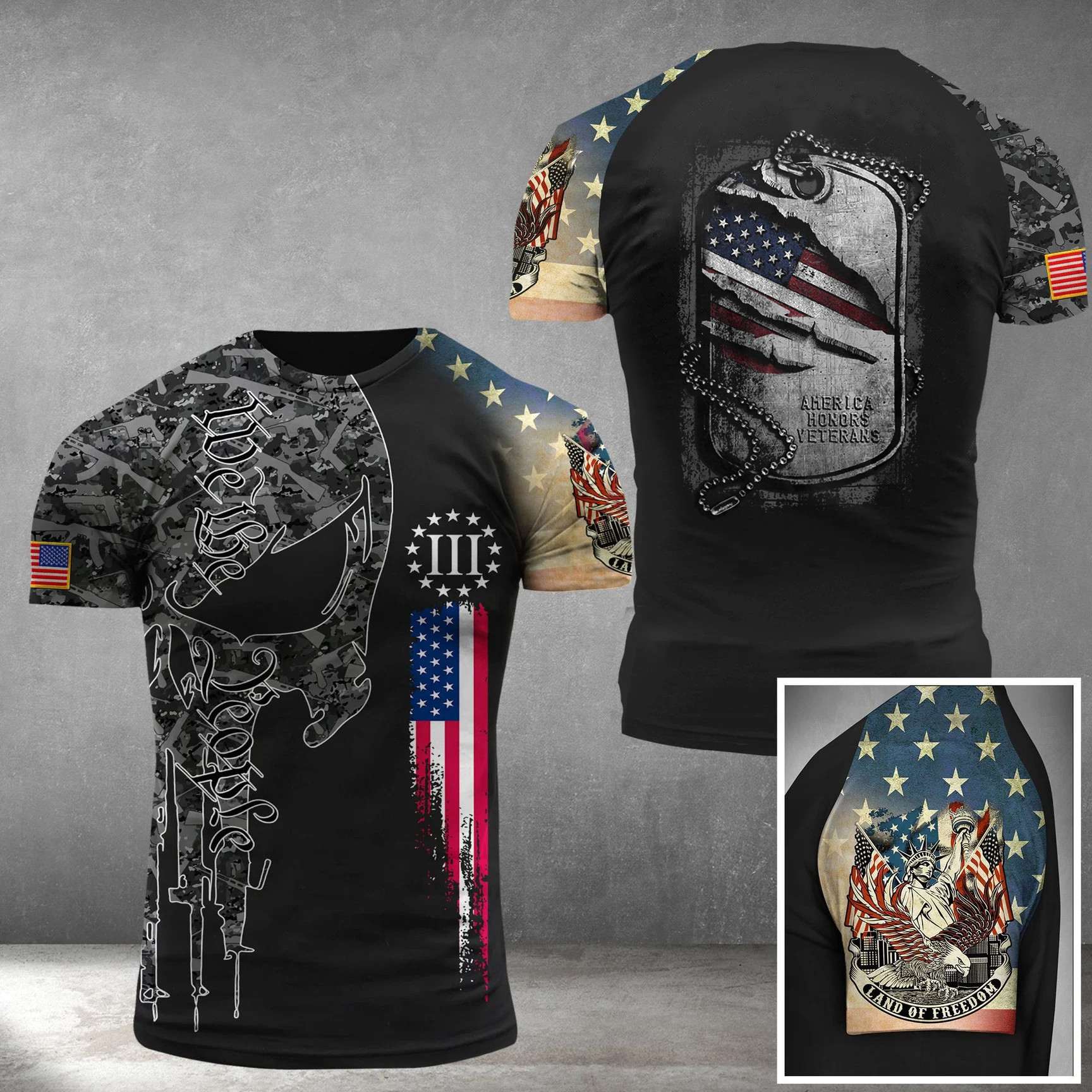 America Honors Veterans Shirt Land Of Freedom Apparel Patriotic Gifts For Veterans