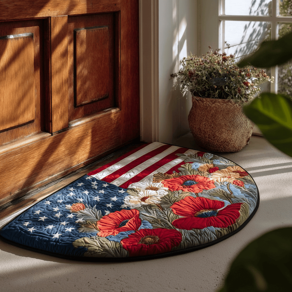 America Stars Glory Quilted Welcome Mat USA Flag Patriotic Home Decor Best Gift For Home