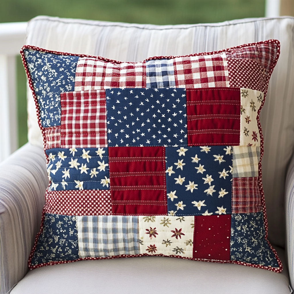 America the Beautiful Quilted Pillow Case Holiday Pillow Covers Unique Gifts For Family