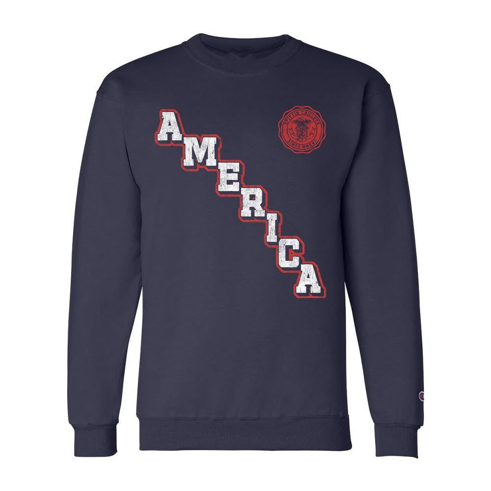 America Varsity Sweatshirt Barstool Sports Clothing Line Unique Present For Husband