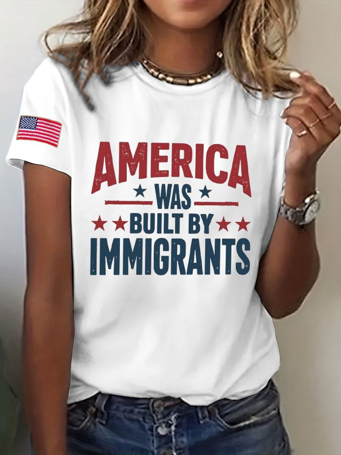 America Was Built By Immigrants T-Shirt FDT Shirt Pro Democracy Gifts For Her