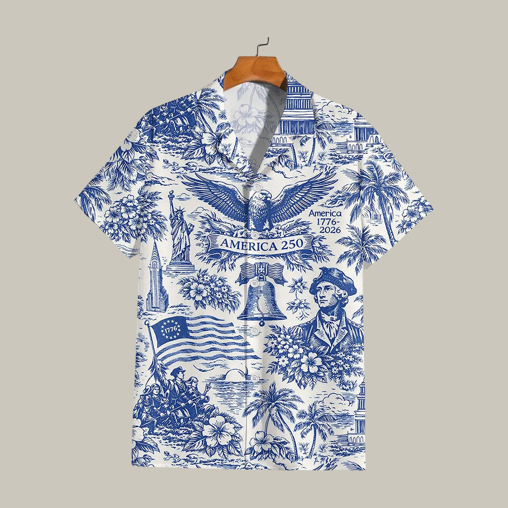 America Years Of America Celebration Hawaiian Shirt 1776 2026 Independence Day Shirt Patriotic Gift