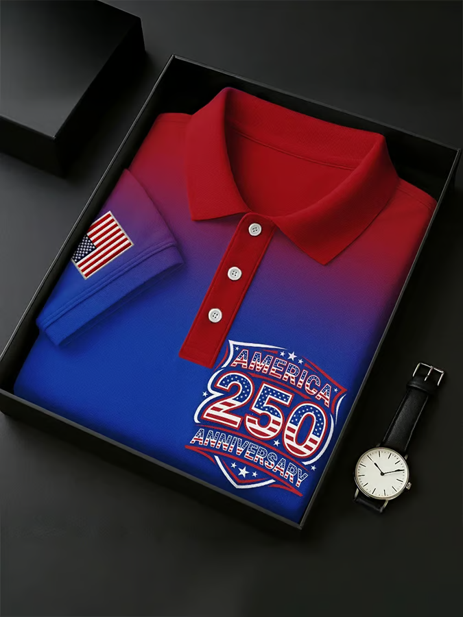 American 250 Anniversary Golf Polo Shirt 4Th Of July Golf Shirts Golf Gifts For Guys