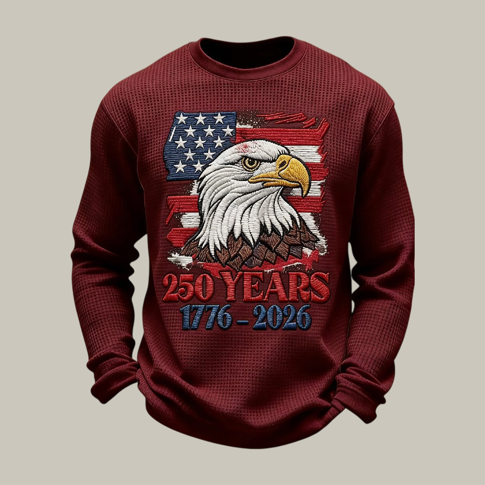 American 250 Years 1776 2026 Long Sleeve Shirt Patriotic Eagle July 4 Apparel Gift For Patriots