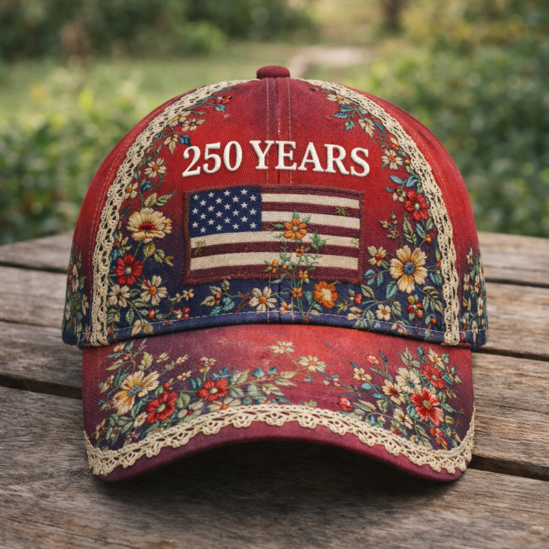 American 250 Years Of Freedom Floral Hat Independence Day Baseball Cap Gift For Patriots