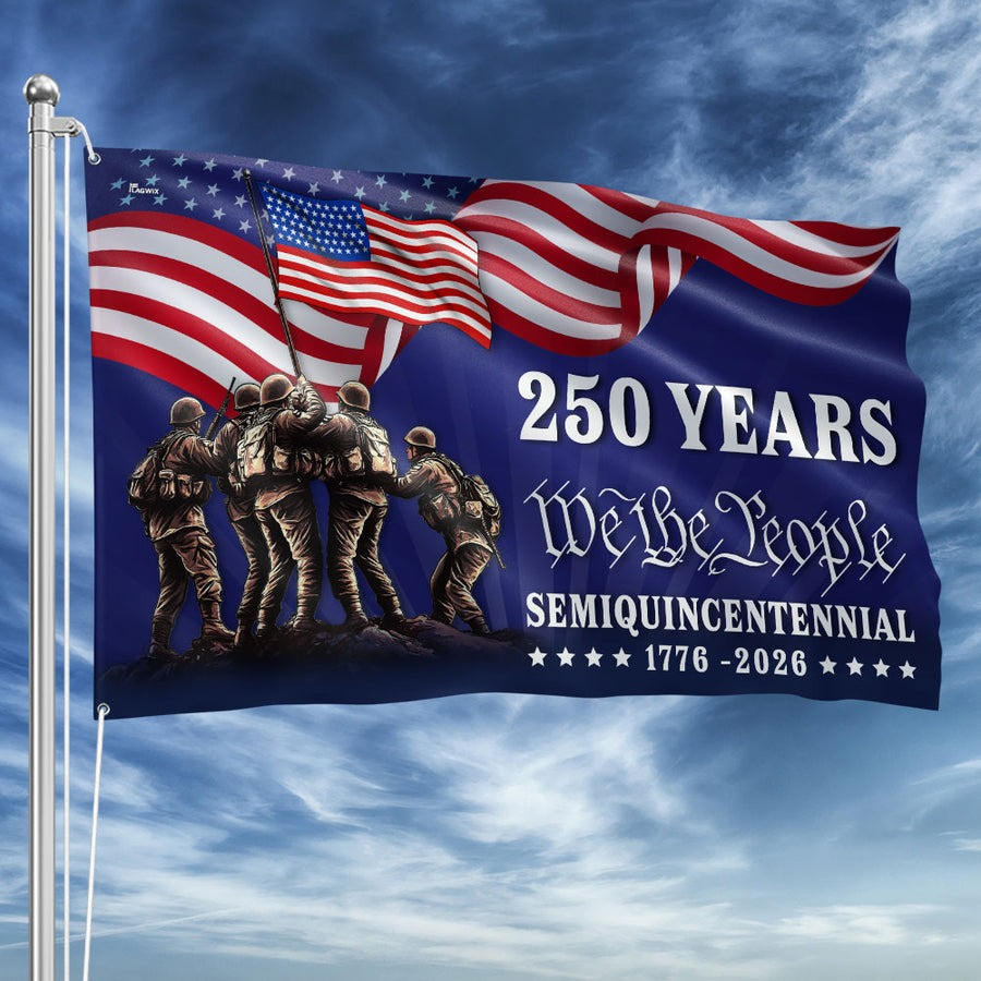 American 250 Years We The People Semiquincentennial Flag Veterans Flag
