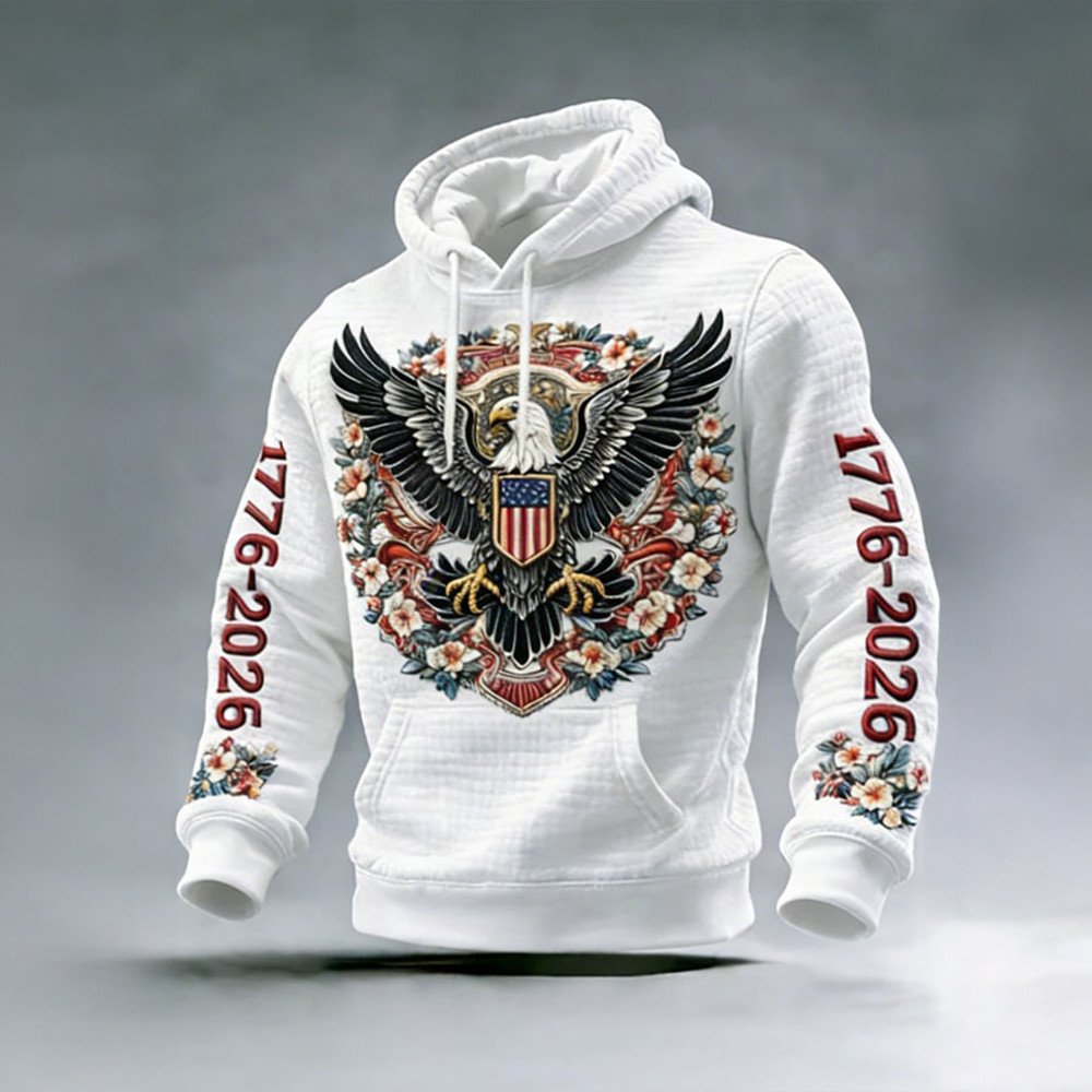 American 250th Anniversary 1776 2026 Hoodie America's Birthday Hooded Sweatshirt