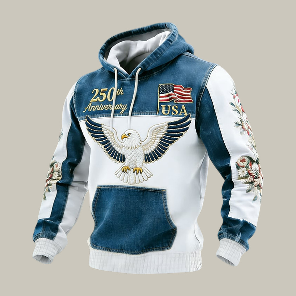 American 250th Anniversary 1776 2026 Hoodie Fourth Of July Hooded Sweatshirt Present For Patriots