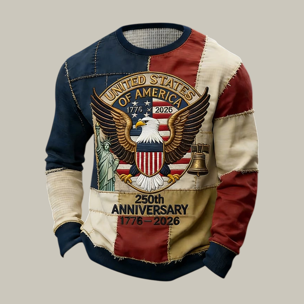 American 250th Anniversary 1776 2026 Long Sleeve Shirt Fourth Of July Clothing Patriotic Presents