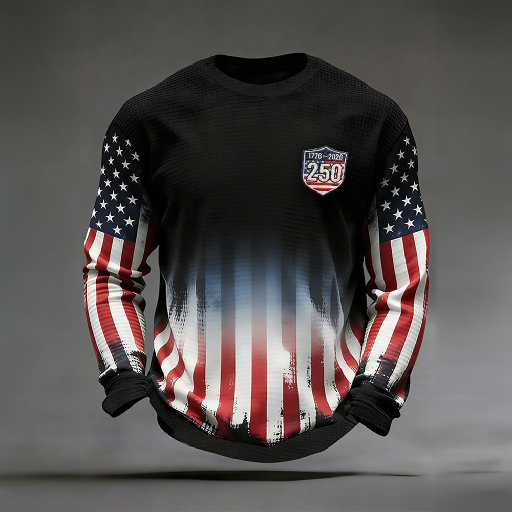 American 250th Anniversary 1776 2026 Long Sleeve Shirt Independence Day American Flag Apparel