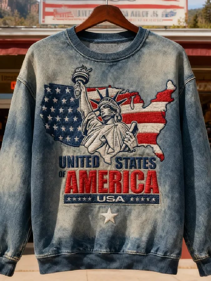 American 250th Anniversary 1776 2026 Sweatshirt Liberty Statue Freedom Clothing Gifts For Mother