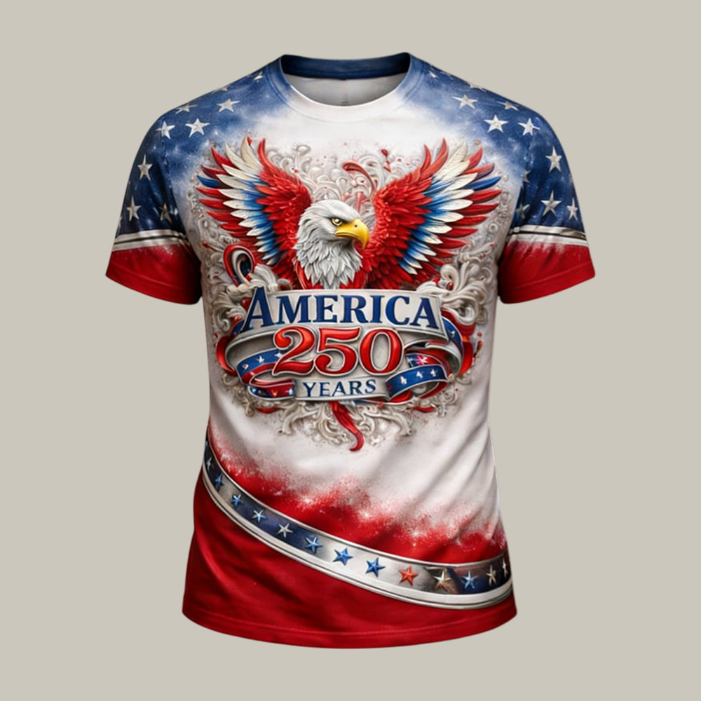 American 250th Anniversary 1776 2026 T-Shirt American Eagle Shirt July 4 Gift For Patriots