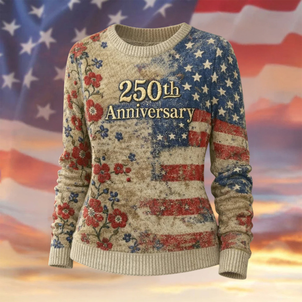 American 250th Anniversary Commemorative Sweater Independence Day Merch Patriotic Mom Gift