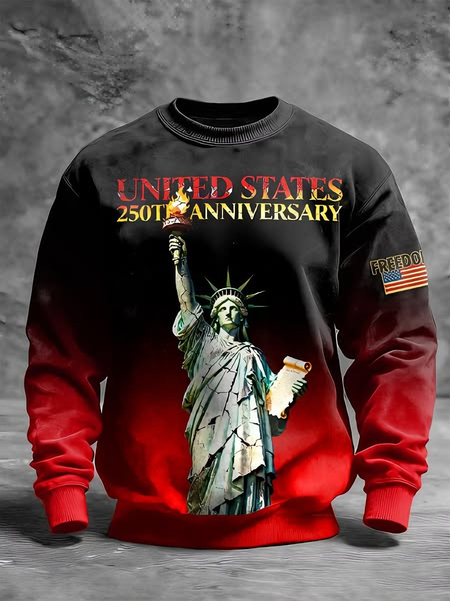 American 250th Anniversary Commemorative Sweatshirt Liberty Statue Apparel Unique Gifts For Him