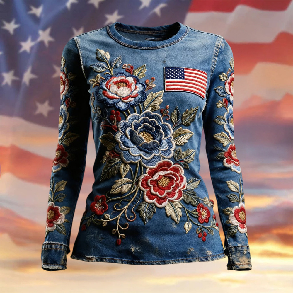 American 250th Anniversary Floral Sweatshirt 4th Of July Apparel 1776 2026 Merch