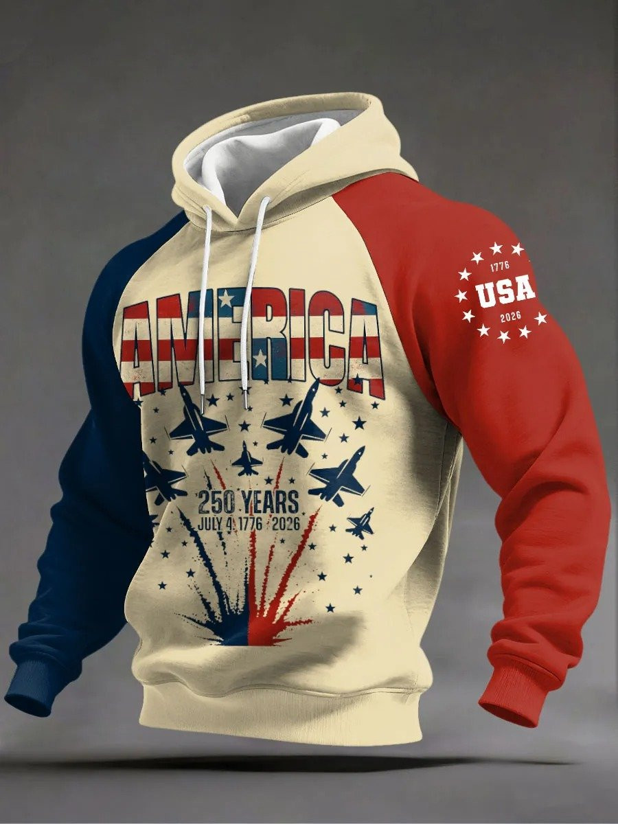 American 250th Anniversary Hoodie 1776 2026 American Flag Apparel Anniversary Gift Ideas