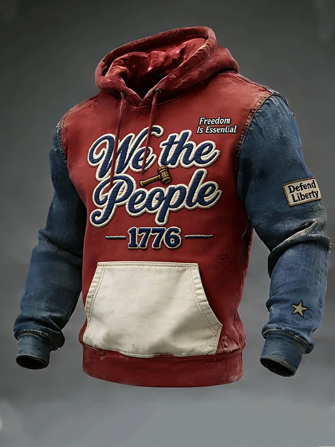 American 250th Anniversary Hoodie 1776 We The People Hooded Sweatshirt Gifts For Proud Dad