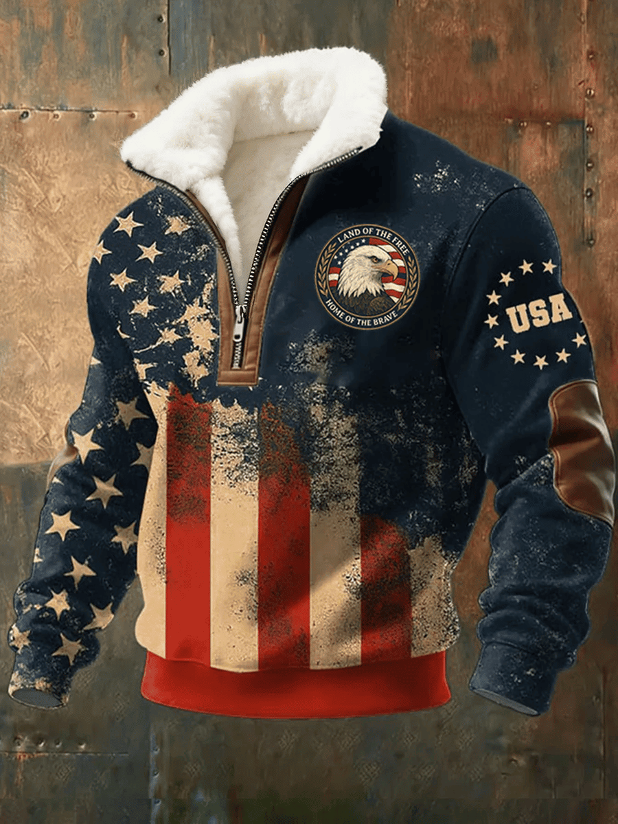 American 250th Anniversary Stand Up Collar Sweater Semiquincentennial Merch Gift Ideas