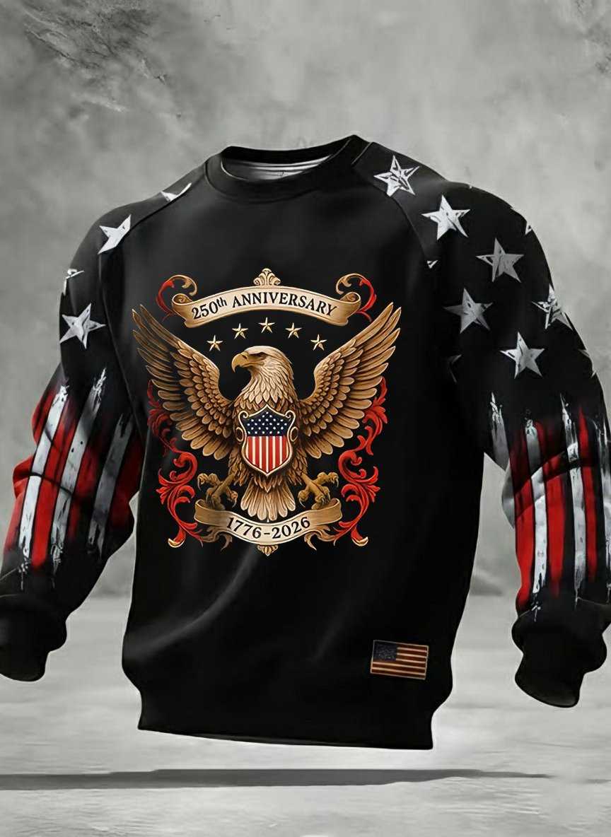 American 250th Anniversary Sweatshirt 1776 2026 American Flag Clothing Patriotic Gift Ideas